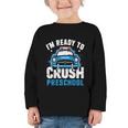 Back To School First Day Of Preschool Police Car Boys Graphic Toddler Long Sleeve Tee