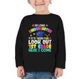 Back To School Look Out 1st Grade Here I Come For Kids Graphic Toddler Long Sleeve Tee
