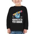 Back To School Ninth Grade Sloth Hanging Out In 9th Grade Graphic Toddler Long Sleeve Tee