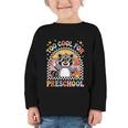 Back To School Raccoon Too Cool For Pre- K Preschool Graphic Toddler Long Sleeve Tee
