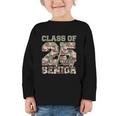 Back To School Senior 12th Grade Class Of 2025 Camouflage Graphic Toddler Long Sleeve Tee