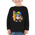 Baseball Lovers Pencil Back To School Kids Boys Girls Graphic Toddler Long Sleeve Tee Baseball Lovers Pencil Back To School Kids Boys Girls Graphic Toddler Long Sleeve Tee