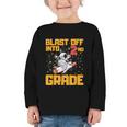 Blast Off Into Second Grade Back To School 2nd Graders Graphic Toddler Long Sleeve Tee Blast Off Into Second Grade Back To School 2nd Graders Graphic Toddler Long Sleeve Tee