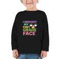 I Brought My First Grade Face First Day Back To School Graphic Toddler Long Sleeve Tee I Brought My First Grade Face First Day Back To School Graphic Toddler Long Sleeve Tee