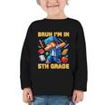 Bruh I'm In 5th Grade Dabbing Boys Kids Gamer Back To School Graphic Toddler Long Sleeve Tee Bruh I'm In 5th Grade Dabbing Boys Kids Gamer Back To School Graphic Toddler Long Sleeve Tee
