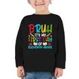 Bruh It's My First Day Of Junior Back To School Graphic Toddler Long Sleeve Tee Bruh It's My First Day Of Junior Back To School Graphic Toddler Long Sleeve Tee