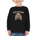 Bulldogs Back To School Spirit Graphic Toddler Long Sleeve Tee