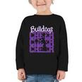 Bulldogs Cheer Back To School Cheerleading Spirit P Graphic Toddler Long Sleeve Tee Bulldogs Cheer Back To School Cheerleading Spirit P Graphic Toddler Long Sleeve Tee