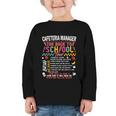 Cafeteria Manager School Cafeteria Crew Back To School Graphic Toddler Long Sleeve Tee Cafeteria Manager School Cafeteria Crew Back To School Graphic Toddler Long Sleeve Tee