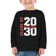 Class Of 2030 Freshman 2030 Back To School Graphic Toddler Long Sleeve Tee