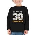 Class Of 2030 Freshman High School Back To School 9th Grade Graphic Toddler Long Sleeve Tee