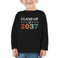Class Of 2037 Grow With Me Back To School Pre-K 12th Grade Graphic Toddler Long Sleeve Tee