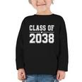 Class Of 2038 Grow With Me Back To School Kindergarten 2038 Graphic Toddler Long Sleeve Tee