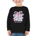 Coquette Bow Happy First Day Of School Back To School Retro Graphic Toddler Long Sleeve Tee Coquette Bow Happy First Day Of School Back To School Retro Graphic Toddler Long Sleeve Tee