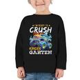 Crush Kindergarten Monster Truck Back To School Boys Graphic Toddler Long Sleeve Tee