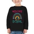 Cute Welcome Back To School First Day Of School First Day Graphic Toddler Long Sleeve Tee Cute Welcome Back To School First Day Of School First Day Graphic Toddler Long Sleeve Tee