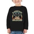 Elementary Level Unlocked Video Game Back To School Boys Graphic Toddler Long Sleeve Tee Elementary Level Unlocked Video Game Back To School Boys Graphic Toddler Long Sleeve Tee