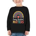Every Student Matters Paraprofessional Back To School Graphic Toddler Long Sleeve Tee Every Student Matters Paraprofessional Back To School Graphic Toddler Long Sleeve Tee