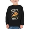 My Favorite Subject Is Lunch Pizza Back To School Graphic Toddler Long Sleeve Tee My Favorite Subject Is Lunch Pizza Back To School Graphic Toddler Long Sleeve Tee