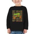 First Day Of 1st Grade Level Begins Back To School Girl Boy Graphic Toddler Long Sleeve Tee First Day Of 1st Grade Level Begins Back To School Girl Boy Graphic Toddler Long Sleeve Tee