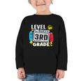 First Day Of 3rd Grade Level Unlocked Game Back To School Graphic Toddler Long Sleeve Tee