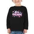 First Day Of 4th Grade Girls Coquette Bow Back To School Graphic Toddler Long Sleeve Tee First Day Of 4th Grade Girls Coquette Bow Back To School Graphic Toddler Long Sleeve Tee