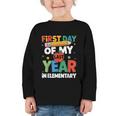 First Day Of My Last Year In Elementary Back To School Graphic Toddler Long Sleeve Tee First Day Of My Last Year In Elementary Back To School Graphic Toddler Long Sleeve Tee