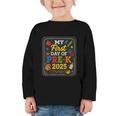 My First Day Of Pre-K 2025 Back To School Kids Graphic Toddler Long Sleeve Tee