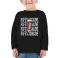 Football Fifth Grade First Day Of 5th Grade Back To School Graphic Toddler Long Sleeve Tee Football Fifth Grade First Day Of 5th Grade Back To School Graphic Toddler Long Sleeve Tee