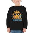 The Future Is Bright I Need Shades Back To School Students Graphic Toddler Long Sleeve Tee