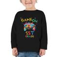 Game On 1st Grade Boys Kids Back To School Graphic Toddler Long Sleeve Tee Game On 1st Grade Boys Kids Back To School Graphic Toddler Long Sleeve Tee