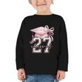 Girls Class Of 2027 Back To School Senior 2027 Coquette Bow Graphic Toddler Long Sleeve Tee Girls Class Of 2027 Back To School Senior 2027 Coquette Bow Graphic Toddler Long Sleeve Tee
