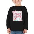 Girls Kindergarten Coquette Bow Pink Preppy Back To School Graphic Toddler Long Sleeve Tee Girls Kindergarten Coquette Bow Pink Preppy Back To School Graphic Toddler Long Sleeve Tee