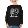 Go Cheer Bobcats High School Spirit Fan Team Back To School Graphic Toddler Long Sleeve Tee