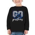 Go Cheer Panthers School Sports Name Spirit Back To School Graphic Toddler Long Sleeve Tee Go Cheer Panthers School Sports Name Spirit Back To School Graphic Toddler Long Sleeve Tee