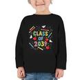 Graduation Class Of 2039 Groow With Me Senior Back To School Graphic Toddler Long Sleeve Tee Graduation Class Of 2039 Groow With Me Senior Back To School Graphic Toddler Long Sleeve Tee