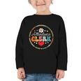 Groovy Attendance Clerk Back To School Appreciation Week Graphic Toddler Long Sleeve Tee