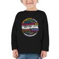 Groovy College Advisor Appreciation Week Back To School Graphic Toddler Long Sleeve Tee Groovy College Advisor Appreciation Week Back To School Graphic Toddler Long Sleeve Tee