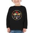Groovy Librarian School Library Assistant Day Back To School Graphic Toddler Long Sleeve Tee Groovy Librarian School Library Assistant Day Back To School Graphic Toddler Long Sleeve Tee