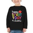 Happy First Day Let's Do This Welcome Back To School Tie Dye Graphic Toddler Long Sleeve Tee Happy First Day Let's Do This Welcome Back To School Tie Dye Graphic Toddler Long Sleeve Tee