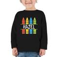 Hazel Crayon Back To School Kids Graphic Toddler Long Sleeve Tee Hazel Crayon Back To School Kids Graphic Toddler Long Sleeve Tee