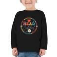 Head Custodian Appreciation Week Back To School Retro Groovy Graphic Toddler Long Sleeve Tee Head Custodian Appreciation Week Back To School Retro Groovy Graphic Toddler Long Sleeve Tee