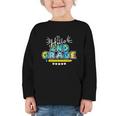 Hello 2nd Grade Back To School First Day Of School Graphic Toddler Long Sleeve Tee