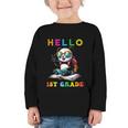 Hello First Grade Panda Lover Back To School Kids Boys Girls Graphic Toddler Long Sleeve Tee Hello First Grade Panda Lover Back To School Kids Boys Girls Graphic Toddler Long Sleeve Tee