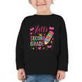 Hello Second Grade Colorful Pencil Tie Dye Back To School Graphic Toddler Long Sleeve Tee Hello Second Grade Colorful Pencil Tie Dye Back To School Graphic Toddler Long Sleeve Tee