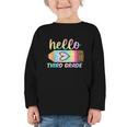 Hello Third Grade Back To School Pencil Tie Dye 3rd Grade Graphic Toddler Long Sleeve Tee