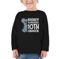 Highly Koalafied 10th Grader Koala Back To School Graphic Toddler Long Sleeve Tee Highly Koalafied 10th Grader Koala Back To School Graphic Toddler Long Sleeve Tee
