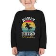 Howdy 3rd Grade Cowboy Western Back To School Third Grade Graphic Toddler Long Sleeve Tee Howdy 3rd Grade Cowboy Western Back To School Third Grade Graphic Toddler Long Sleeve Tee