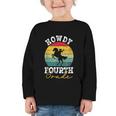 Howdy 4th Grade Cowboy Western Back To School Fourth Grade Graphic Toddler Long Sleeve Tee