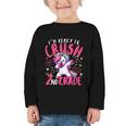 I'm Ready To Crush 2nd Grade Dabbing Unicorn Back To School Graphic Toddler Long Sleeve Tee